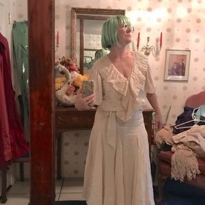 Creme silk dress by Jovovich-Hawk , size 6